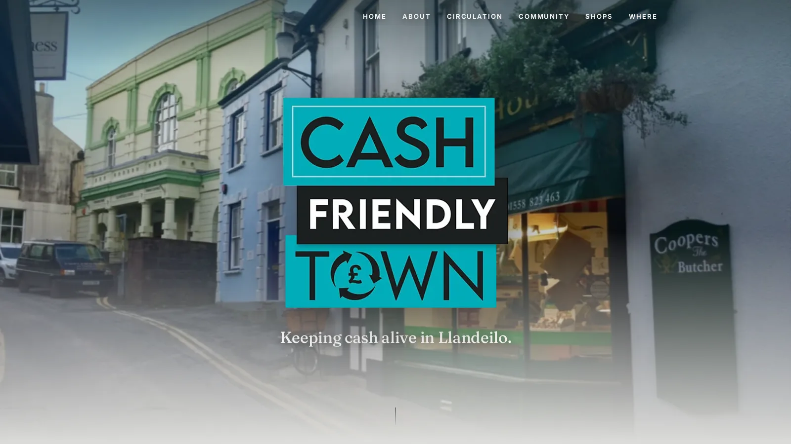 Cash Friendly Town website