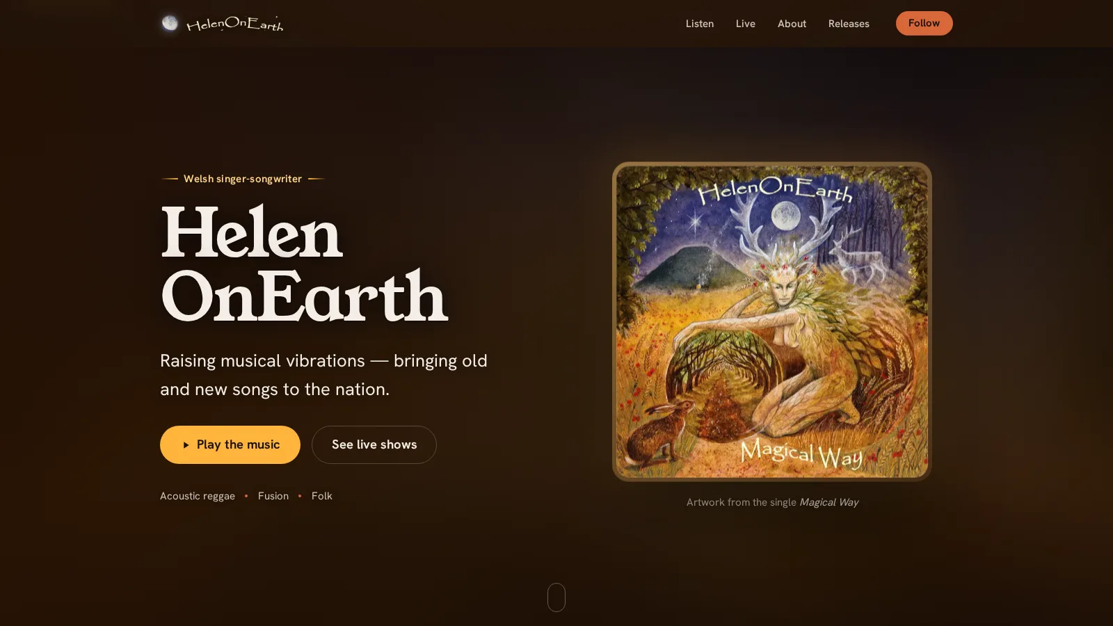 HelenOnEarth website
